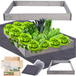 Modo24 ZP09 Carré Potager Surélevé En Escalier Modulable, Bois De Pin, Herbes/légumes, Jardin/terrasse/balcon, 9x90x80 Cm, Gris