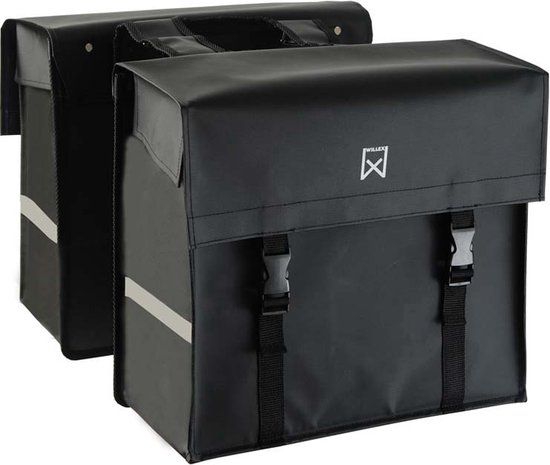 Willex Bisonyl Dubbele Fietstas - 40 liter - Mat Zwart