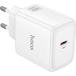 Hoco. Chargeur secteur N83, 40W, 3A, 1 x USB-C, Blanc