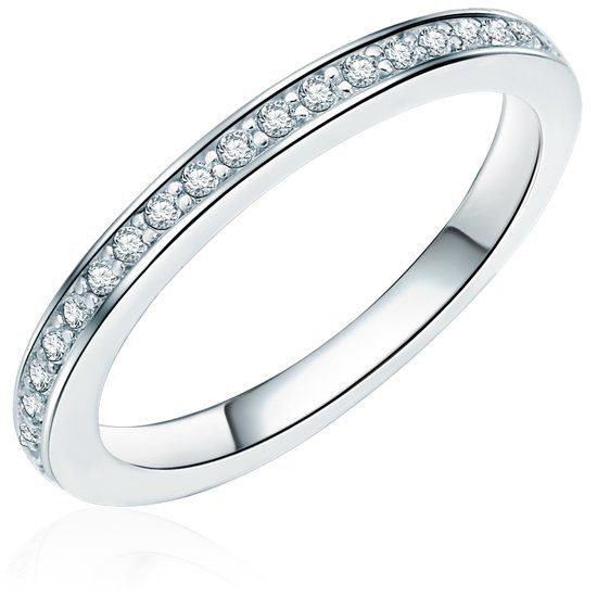 Rafaela Donata Bandring Zilver Zwart Zirkonia 18.50 mm / maat 58