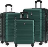 Deuba Travel Kofferset 3-delig 55x40x20 cm Hardschaal Groen
