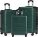 Deuba Travel Kofferset 3-delig 55x40x20 cm Hardschaal Groen