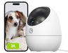 Beans View Binnen Beveiligingscamera, 360° Bewaking, 2.4GHz Wi-Fi Kleuren Nachtzicht, Automatische Mensherkenning en Volgen, Abonnement-Vrije SD Kaart Opslag, Babyfoon, Werk met Alexa, D210 5MP (3K)