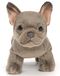 Uni-Toys Franse Bulldog (grijs) - zonder riem - 26 cm (lengte) - hond van pluche - knuffeldier