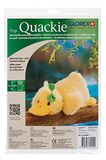 GLOREX Inspirations 0 4549-1 - Quakie knuffel-eend, ca. 27 cm hoog, van hoogwaardig pluche, hoeft alleen nog maar gevuld te worden, met geboortecertificaat