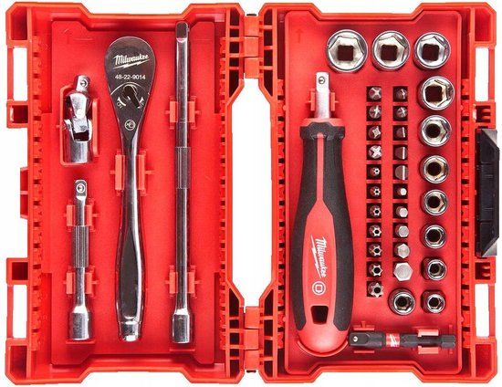 Milwaukee Ratel, Bits en Dopsleutelset 1/4'' 38-delig - 4932479096