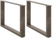 vidaXL Pieds de table basse - 2 pièces - Forme en U - 70x(42-43) cm - Acier - Naturel