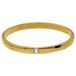 Lucardi - Dames Stainless steel goldplated bangle met zirkonia voor dames - Armband - Staal - Goudkleurig