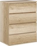 Homcom Ladekast - Spaanplaat - 60x40x80cm - Natuurlijk hout