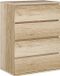Homcom Ladekast - Spaanplaat - 60x40x80cm - Natuurlijk hout