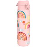 ION8 Waterfles, 500 ml/18 oz, Lekvrij, Makkelijk te Openen, Veilige Vergrendeling, Vaatwasserbestendig, Draaghendel, Past in Bekerhouders, Makkelijk Schoon, Geurvrij, Regenbogen Ontwerp