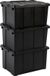 IRIS Powerbox Robuust Opbergbox - 68L - 100% Recycled Kunststof - Zwart - Set van 3