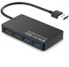 Tec-Digi USB Hub 3.0, 4-poorts ultradunne USB 3.0 hub draagbare adapter hoge snelheid uitbreiding Multi USB Hub Splitter Lead Adapter Kabel voor PC Laptop, Desktop, PS3, Xbox, Wii, MAC, Notebook