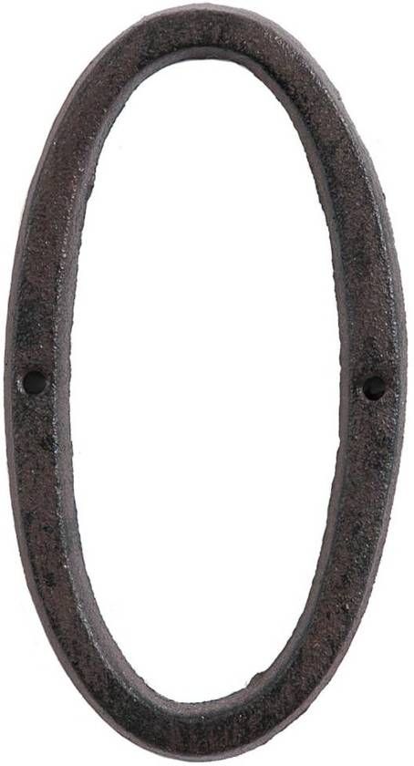 Clayre & Eef 6Y0264-0 Nummer 0 - 15 cm - ijzer - chocola
