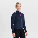 Rogelli Pesara Veste de cyclisme femme Hiver - Poche arrière - Bleu/Rose
