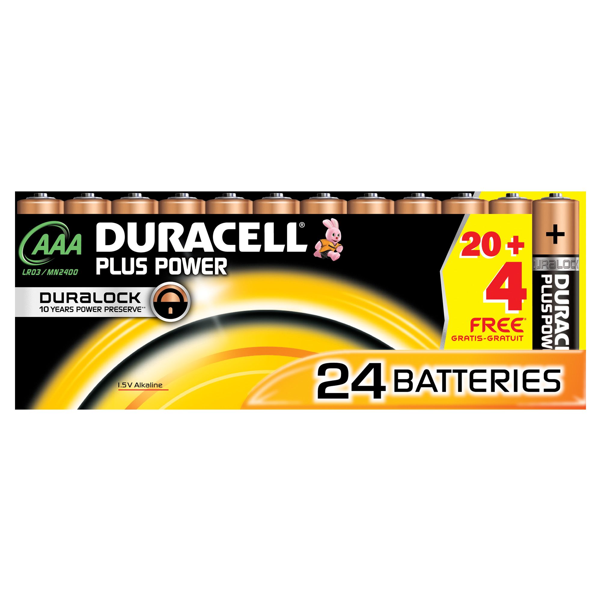 Duracell Plus Power 24x AA Alkaline Batterijen 1.5V