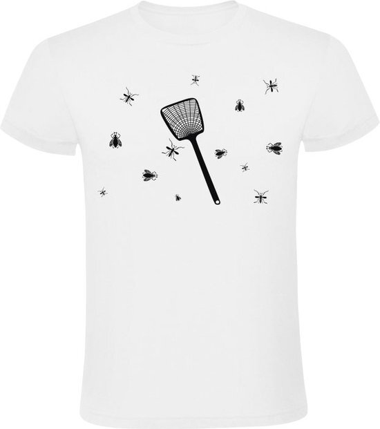 Vliegenmepper met vliegen Heren T-shirt - insecten - plaag - beesten - zomer - vlieg