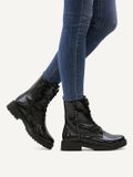 Caprice Dames Enkellaarsje 9-25217-43 017 G-breedte Zwart Leer Maat 38 EU