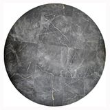 Tadi & Imperio1979 Vloerkleed, rond, vinyl, antraciet, marmerpatroon, diameter 133 cm