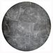 Tadi & Imperio1979 Vloerkleed, rond, vinyl, antraciet, marmerpatroon, diameter 133 cm