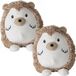 Boltze Deurstopper gewicht - 2x - dieren thema Egel - 1 kilo - lichtbruin - 16 x17 cm - buiten/binnen deuren