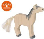 Holztiger Boerderij - Paard Grijze Manen - Houten Figuur - Handgemaakt