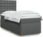 Maison Exclusive - Sommier à lattes de lit avec matelas gris foncé 90x200 cm tissu