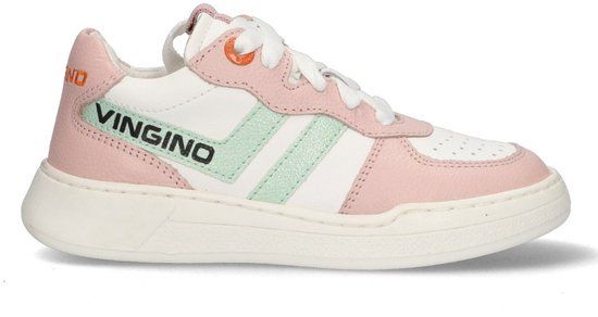 Vingino VIN825135-970 Meisjes Lage Sneakers - Roze - Leer - Veters