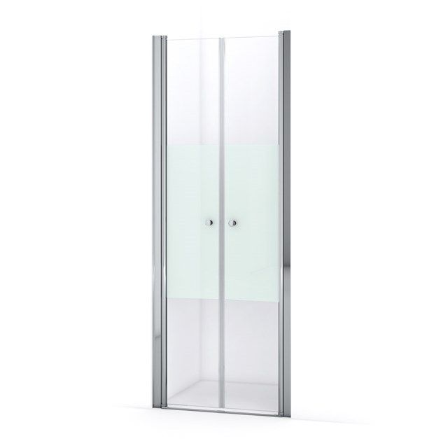 Maxaro Douchedeur Zircon Comfort 80cm Pendeldeur Matte Strook Chroom - 6095820111108