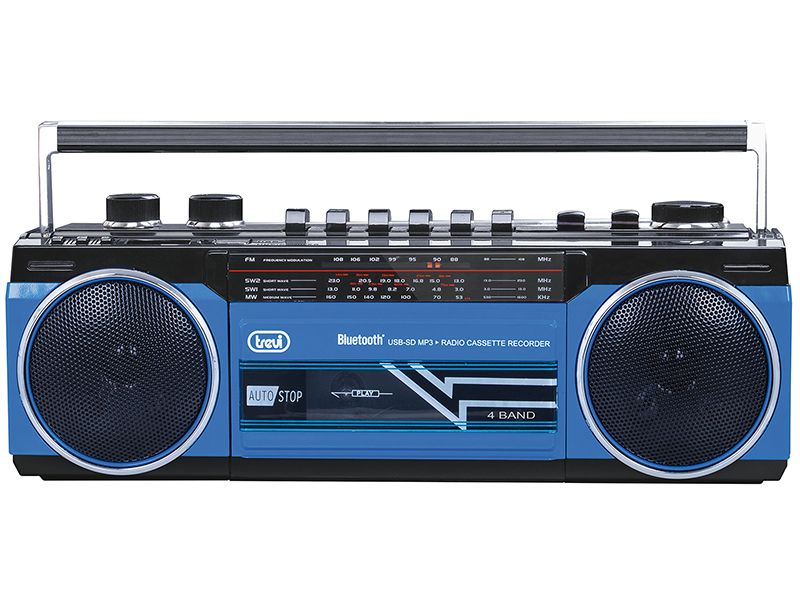 Trevi RR 501 BT - Draagbare Radio - Bluetooth - USB - MP3 - Zwart/Blauw