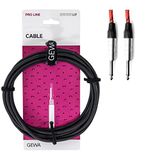 GEWA Instrumentkabel Mono Pro Line 3m jack, zwart rood, 6,3 mm mono jack - 6,3 mm mono jack, 190516