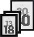 Atmosphera Fotolijstjes set van 3x stuks - 1x voor 30 x 40 cm - 2x voor 13 x 18 cm - zwart - modern/strak ontwerp