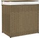 vidaXL Wasmand met 2 vakken 53x35x57 cm poly rattan