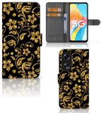 B2Ctelecom OPPO Reno8 T 5G Hoesje Gouden Bloemen