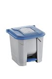 Maya Professional Tools 09104 Afvalemmer met pedaal en binnenemmer 30 l, Blauw