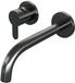 Brauer Gunmetal Edition Inbouw Wastafelmengkraan met Gebogen Uitloop en Rozetten Model D2 Gunmetal Geborsteld PVD