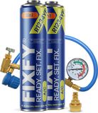 FIXFY 3in1 500ml airconditioning navulset - 2x GROTE BUS + Slang + R1234yf Adapter