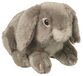 Nature Planet Pluche kleine Grijs konijn knuffel 13 cm - Knuffeldier