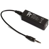 FeinTech ATG00101 audio massa-scheidingselement mantelstroomfilter, 3,5 mm jack elimineert zoem zwart