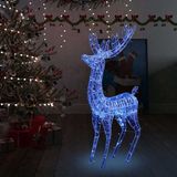 vidaXL Décoration de Noël renne 250 LED bleu 180 cm acrylique