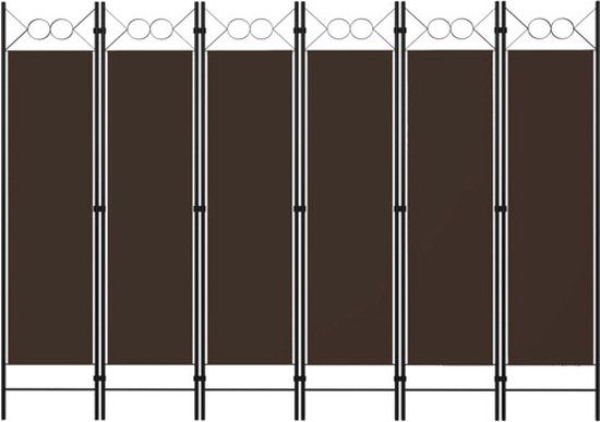 vidaXL Kamerscherm met 6 panelen 240x180 cm bruin