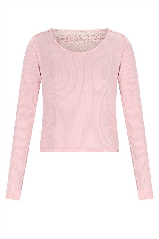 NoBell' Kallet Jersey Top met contrastrug - Vintage Rose - Maat 134-140