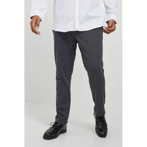 JACK & JONES PLUS SIZE JACK & JONES PLUS SIZE gemêleerde slim fit chino JPSTMARCO Plus Size grijs