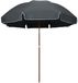 Parasol de jardin élégante sans marque - Ø 255 cm - Anthracite - Résistant aux UV et anti-décoloration - Tige en acier aspect bois - 8 baleines - Ø 32 mm