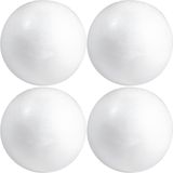 Rayher hobby materialen Boule en polystyrène - 4x - blanc - D3 cm
