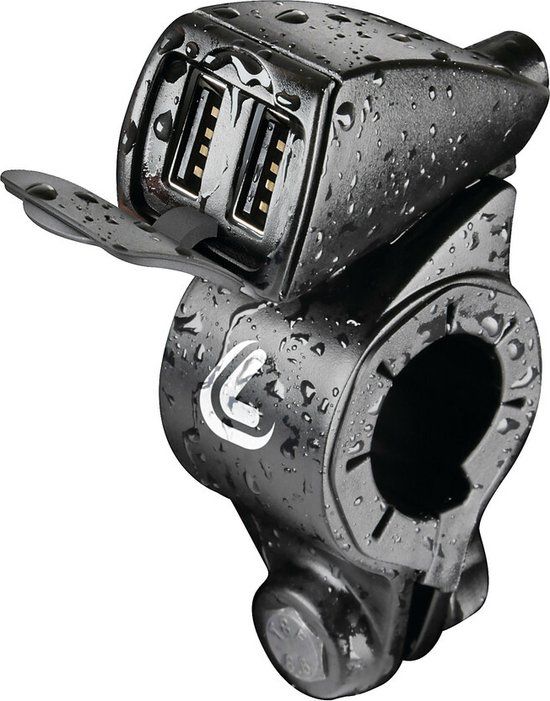 Lampa Waterbestendige USB Lader Motor Scooter 5400 mA 12/24V - Zwart 2 USB