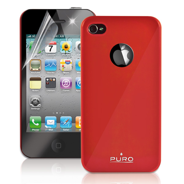 Puro Glass rood / iPhone 4