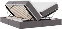 vidaXL Opbergbed met matras, grijs, 180 x 200 cm, kunstleer