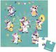 Janod - Puzzelkaart - Eenhoorn feest