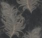 Living Walls Mata Hari Vliesbehang met veren, glitters, zwart, goud, grijs, 53 cm x 1005 cm